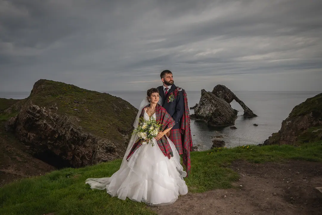 Wedding photography in the rain, Inverness